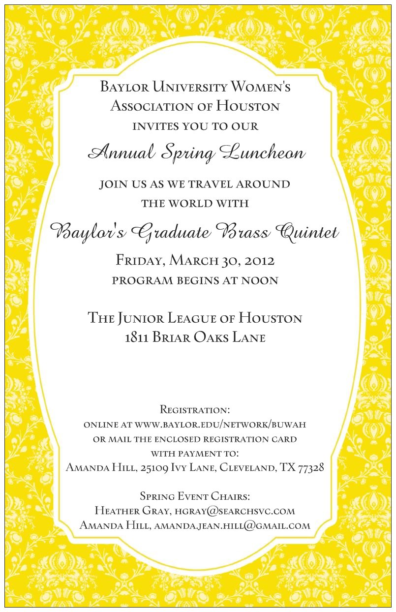 Spring Luncheon Invitation 2012 gallery