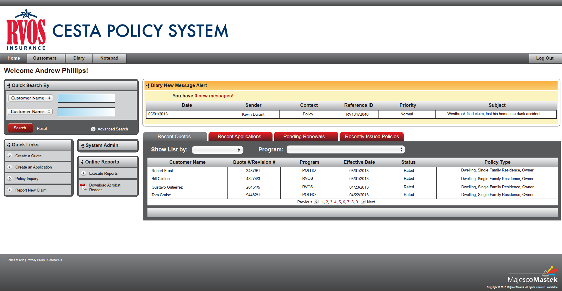 CESTA UI gallery